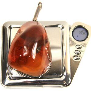 145 GRAM GENUINE COGNAC BALTIC AMBER & STERLING SILVER PENDANT